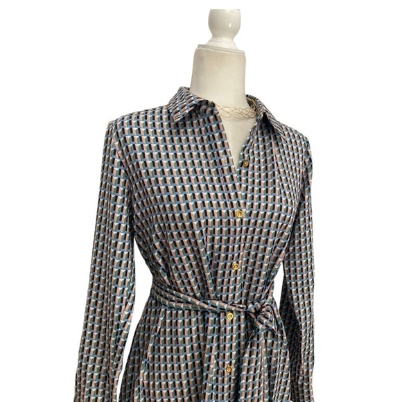 Alexia Admor Shirt Dress NWT Geometric Alexia Admor Shirt Dress Patterned Print - Picture 11 of 15